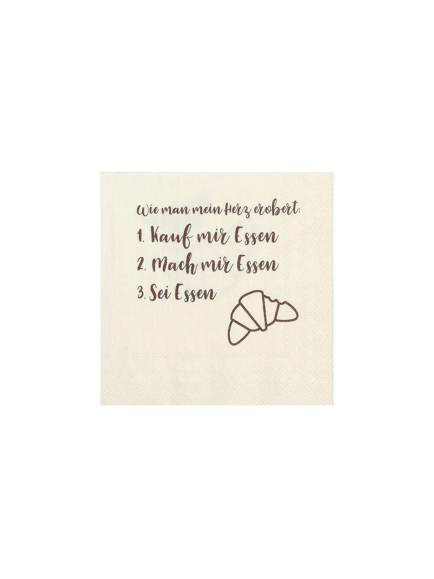 RAEDER | Lunch Servietten 33x33cm WIE MEIN MEIN HERZ | 